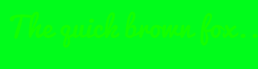 Image with Font Color 11FF00 and Background Color 00FC1B